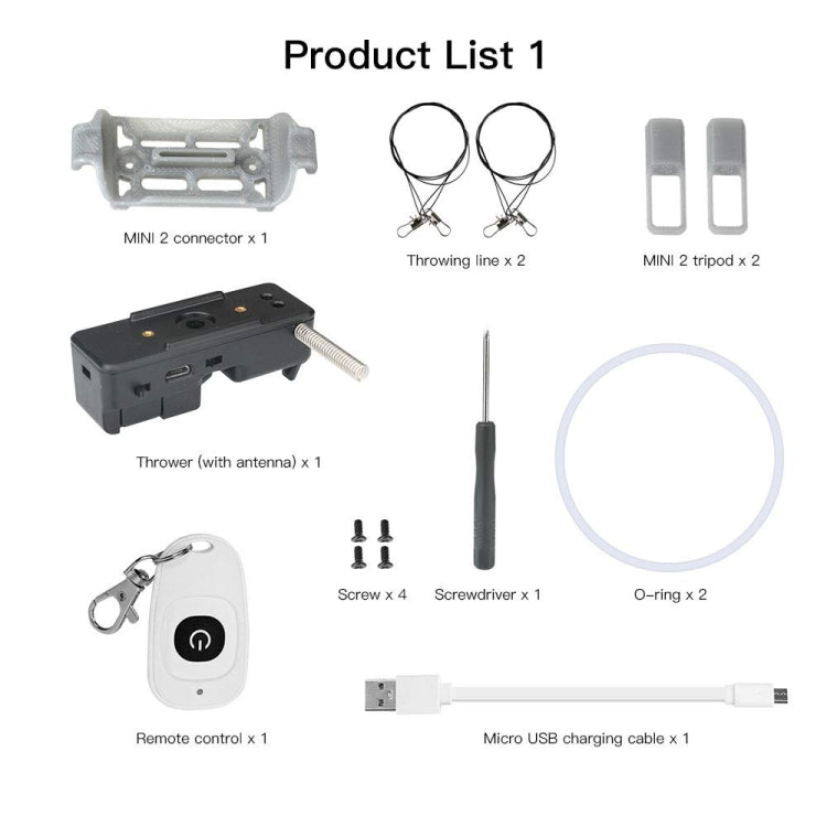 For DJI Mini 2 Drone RCSTQ Transport Thrower Drop Device - Other by RCSTQ | Online Shopping UK | buy2fix