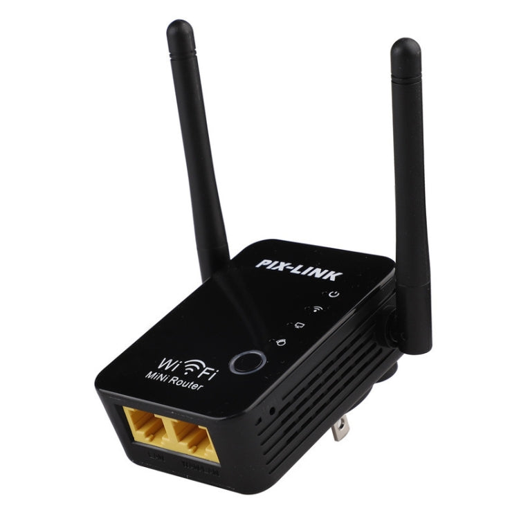 PIX-LINK 2.4G 300Mbps WiFi Signal Amplifier Wireless Router Dual Antenna Repeater(UK Plug) - Wireless Routers by PIX-LINK | Online Shopping UK | buy2fix