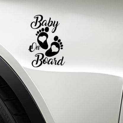 10pcs Baby On Board Warning Car Sticker Reflective Scratch Body Sticker(Black) - Decorative Sticker by buy2fix | Online Shopping UK | buy2fix