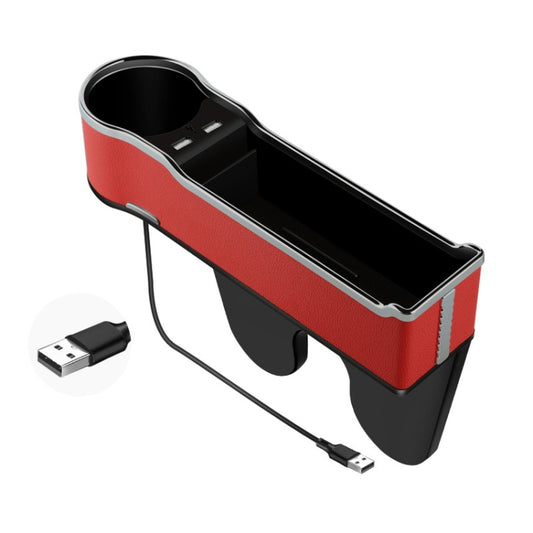 Car Seat Gap Storage Box Multifunctional Mobile Phone USB Charger, Color: Standard Red - Stowing Tidying by buy2fix | Online Shopping UK | buy2fix