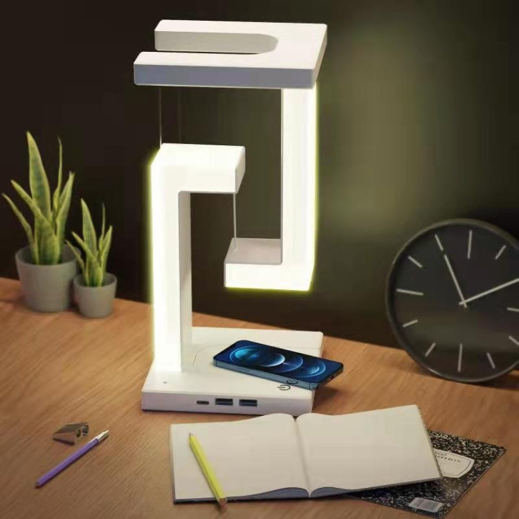 Wireless Charging Model Suspended Anti-Gravity Table Lamp LED Light Home Decoration -  by buy2fix | Online Shopping UK | buy2fix