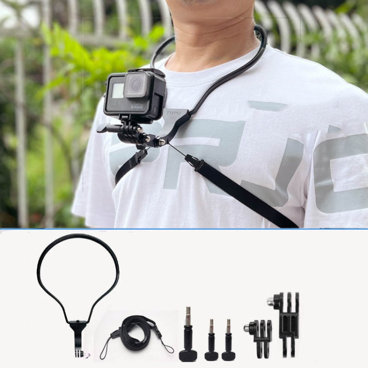 TUYU Camera Neck Holder Mobile Phone Chest Strap Mount  For Video Shooting//POV, Spec: Standard (Black) - Stand by buy2fix | Online Shopping UK | buy2fix