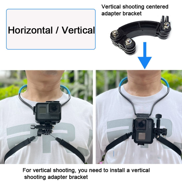 TUYU Camera Neck Holder Mobile Phone Chest Strap Mount  For Video Shooting//POV, Spec: With Phone Clip (Black) - Stand by buy2fix | Online Shopping UK | buy2fix