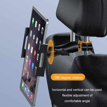 Car Rear Seat Folding Stretchable Headrest Tablet Bracket, Color: Metal Clamp Arm - Car Holders by buy2fix | Online Shopping UK | buy2fix