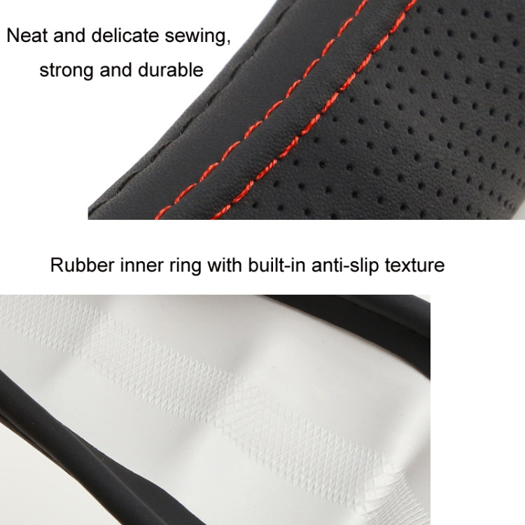 45cm Leather Truck Steering Wheel Cover(Black Line) - Steering Wheel Accessories by buy2fix | Online Shopping UK | buy2fix