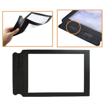 A4 Magnifying Glass Reading Handheld Soft PVC Full Page 3X Magnifier - Hand Held Style by buy2fix | Online Shopping UK | buy2fix