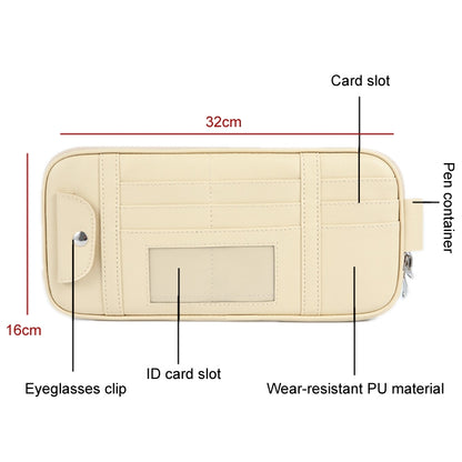 Car Driver License Storage Bag Sun Visor Sunglasses Card Holder, Color: Black - Sunglasses & Glasses Clips by buy2fix | Online Shopping UK | buy2fix