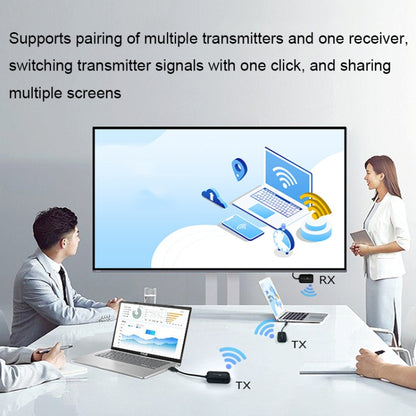 PWAY DT248W-H 30m Wireless HD Screen Projector Office Conference Screen Sharing Device(HDMI Interface) - Wireless Display Dongle by PWAY | Online Shopping UK | buy2fix