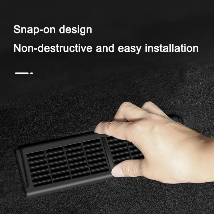 For Tesla Model Y 1pair Car Under-seat Vent Protection Cover Decoration Accessories - Air Conditioning System by buy2fix | Online Shopping UK | buy2fix