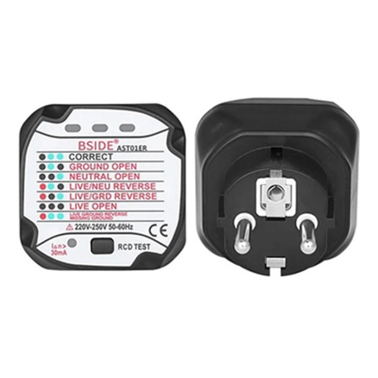 BSIDE AST01 Plug Power Tester Electrical Socket Detector EU Plug - Current & Voltage Tester by BSIDE | Online Shopping UK | buy2fix