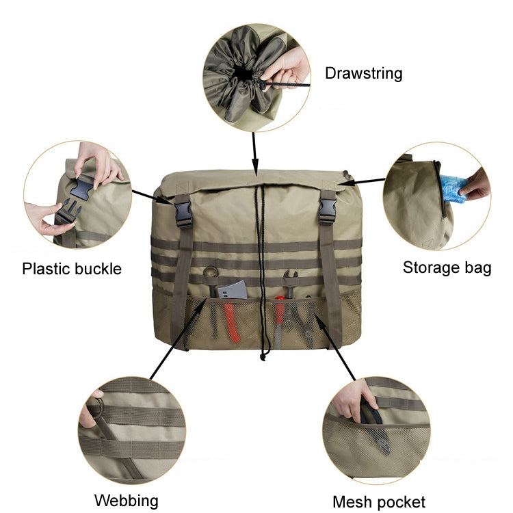 Outdoor Camping Off-road Vehicle Spare Tire Tool Miscellaneous Storage Bag, Color: Khaki - Stowing Tidying by buy2fix | Online Shopping UK | buy2fix