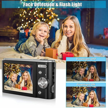 2.4-inch TFT Color Screen HD Digital Camera Portable Travel 8X Zoom Smart Camera(Black Standard) - Children Cameras by buy2fix | Online Shopping UK | buy2fix