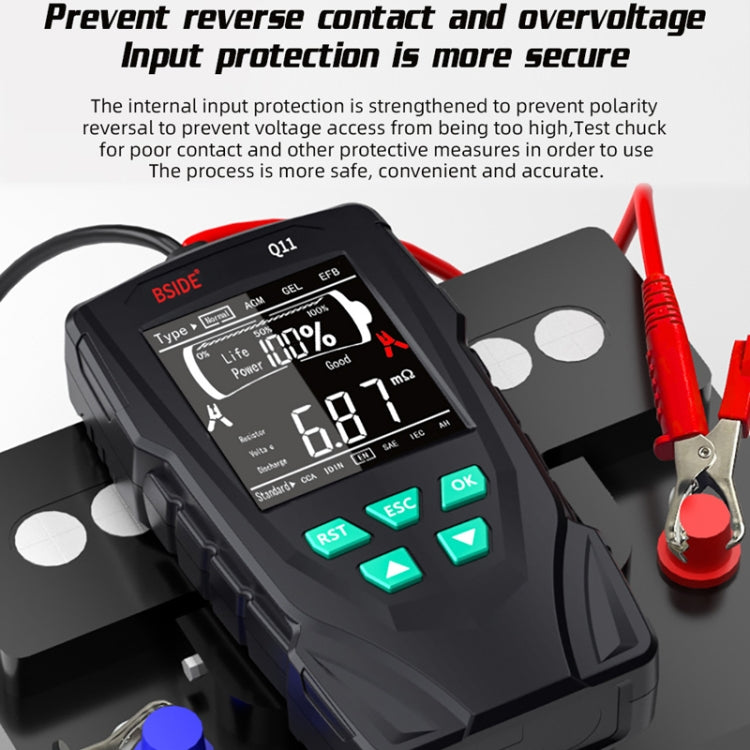 BSIDE Q11 Car Battery Detector 12V/24V Battery Life Capacity Internal Resistance Tester - Electronic Test by BSIDE | Online Shopping UK | buy2fix