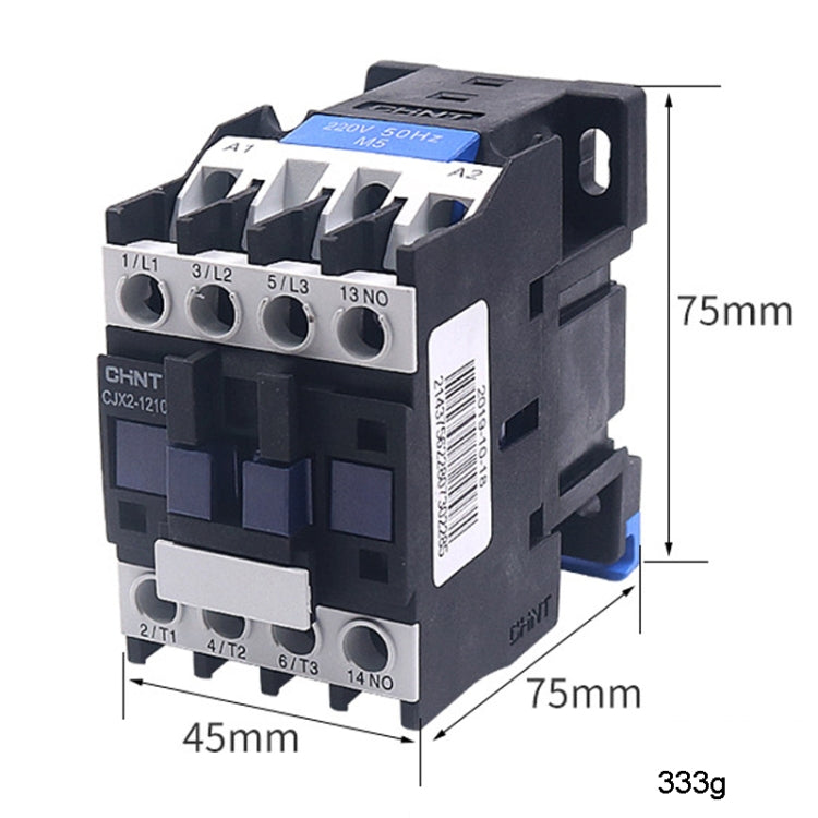 CHNT CJX2-1210 12A 220V Silver Alloy Contacts Multi-Purpose Single-Phase AC Contactor - Relays by CHNT | Online Shopping UK | buy2fix