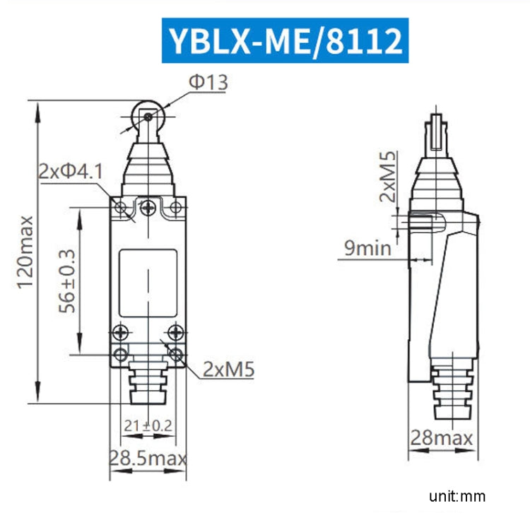 CHNT YBLX-ME8112 Limiter Travel Switches Micro Self-Resetting Stroke Switch - Switch by CHNT | Online Shopping UK | buy2fix