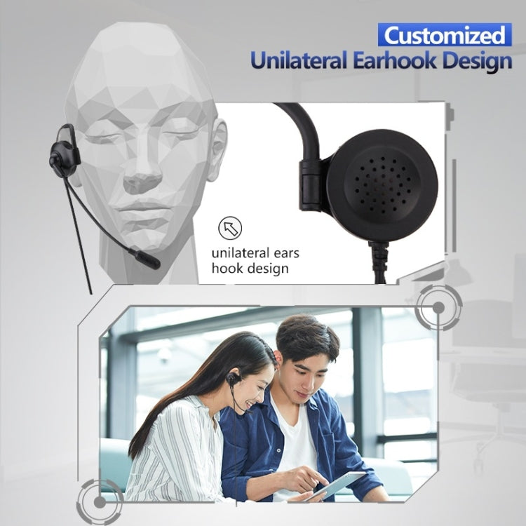 SOYTO SY227 Single-side Operator Ear Hook Headset Corded Computer Headset, Interfaces: Separation USB Wire Control - Microphones & Headsets by SOYTO | Online Shopping UK | buy2fix