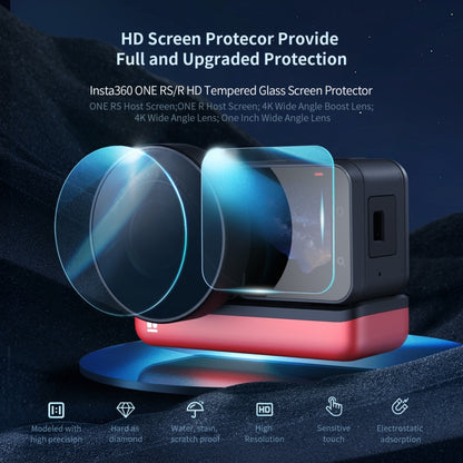 For Insta360 One RS / R Host+One inch 1set aMagisn Tempered Film Screen Protector - Protective Film & Stickers by aMagisn | Online Shopping UK | buy2fix