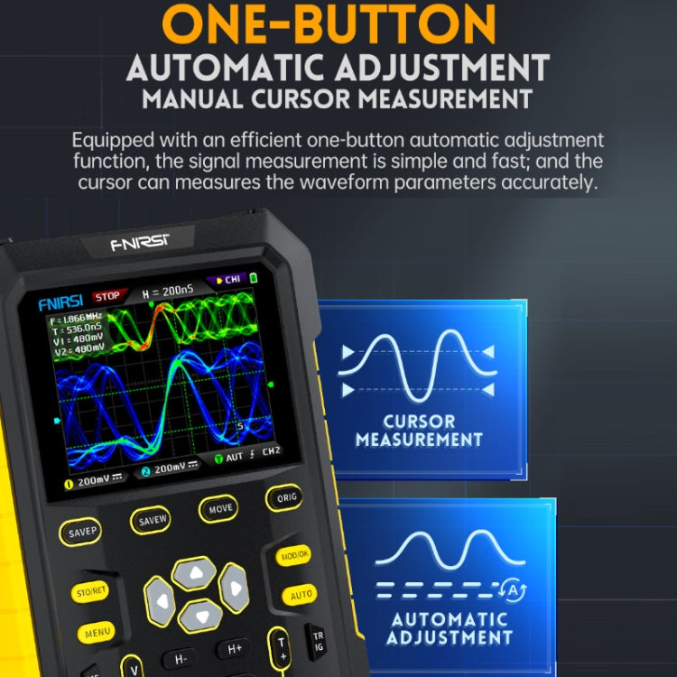 FNIRSI 2 In 1 Small Handheld Fluorescence Digital Dual-Channel Oscilloscope, US Plug(Blue) - Other Tester Tool by FNIRSI | Online Shopping UK | buy2fix