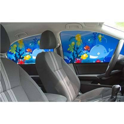 Car Cartoon Magnetic Sunshade Sunscreen Telescopic Collapsible Sunshield, Size:Rear Square(Underwater World) - Window Foils & Solar Protection by buy2fix | Online Shopping UK | buy2fix