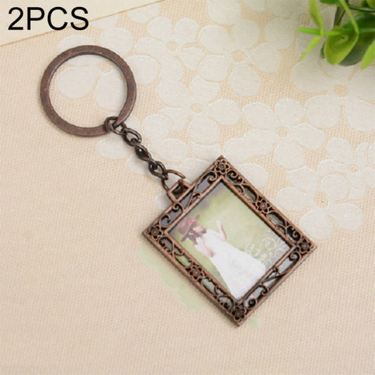 2 PCS Creative Metal Vintage Photo Frame(Square Keychain) - Home & Garden by buy2fix | Online Shopping UK | buy2fix