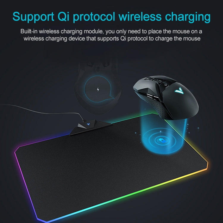 Rapoo VT950Q 16000 DPI 11 Buttons  Gaming Display Programming Wireless Gaming Mouse, Support Qi Wireless Charging(Black) - Wireless Mice by buy2fix | Online Shopping UK | buy2fix