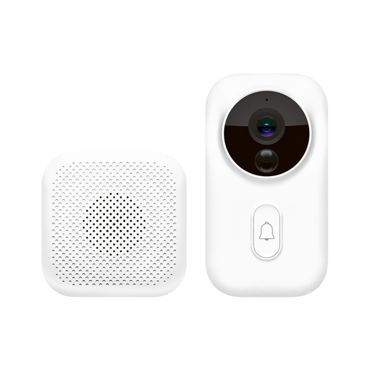 Original Xiaomi Mijia 1280x720P Smart Video Visual Doorbell with Doorbell Receiver, Support Infrared Night Vision & Change Voice Intercom & Real-time Video Viewing(White) - Security by Xiaomi | Online Shopping UK | buy2fix