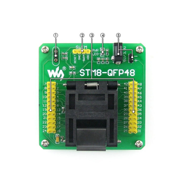 Waveshare STM8-QFP48, Programmer Adapter - MCU Tools by Waveshare | Online Shopping UK | buy2fix