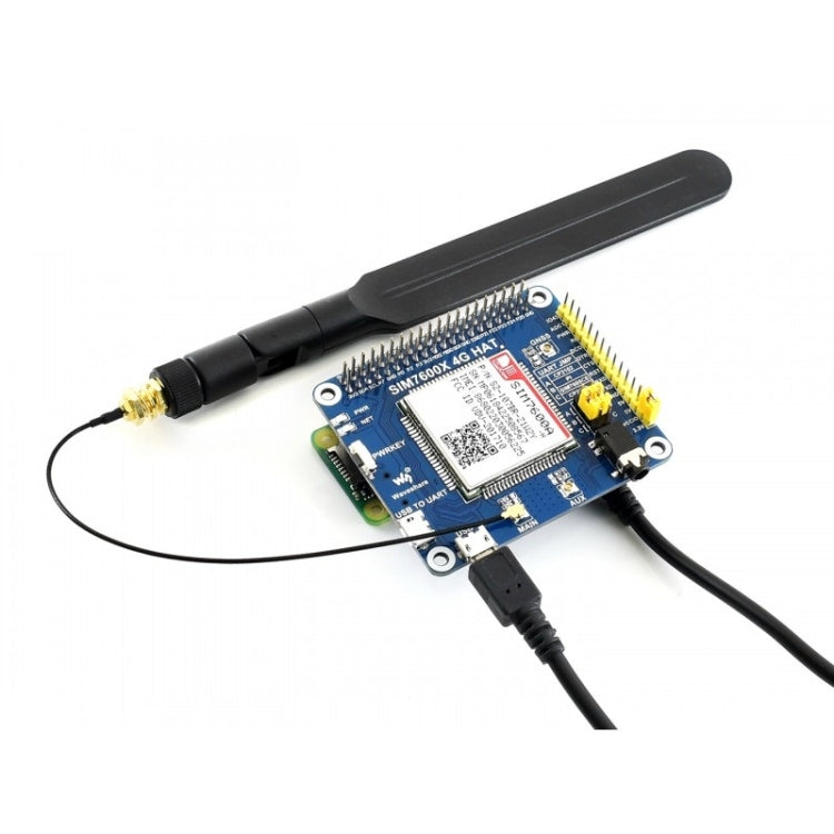 Waveshare 4G / 3G / GNSS HAT for Raspberry Pi, LTE CAT4, for North America - Modules Expansions Accessories by Waveshare | Online Shopping UK | buy2fix