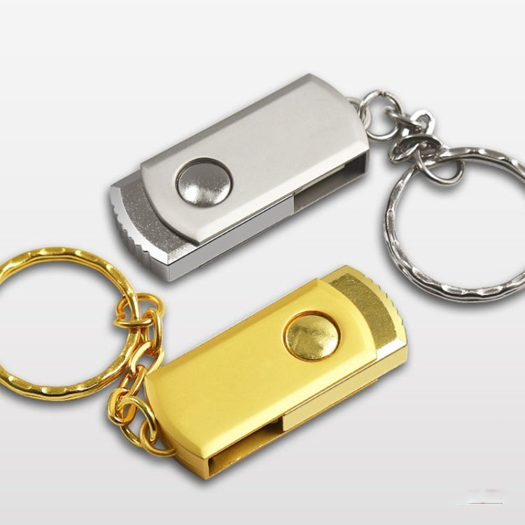 MicroDrive 128GB USB 2.0 Creative Personality Metal U Disk with Keychain (Gold) - USB Flash Drives by MicroDrive | Online Shopping UK | buy2fix