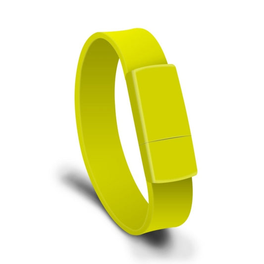 MicroDrive 4GB USB 2.0 Fashion Bracelet Wristband U Disk (Yellow) - Computer & Networking by MicroDrive | Online Shopping UK | buy2fix