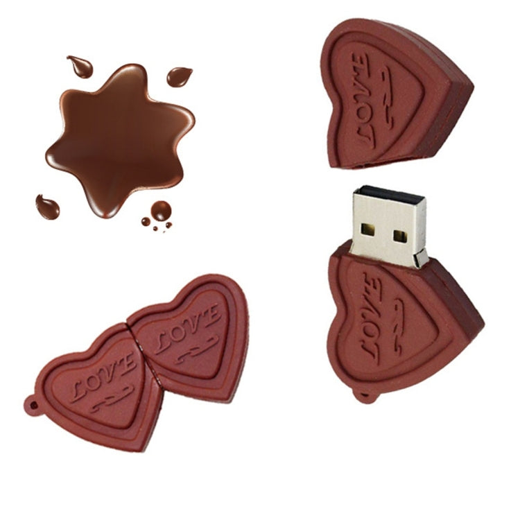 MicroDrive 8GB USB 2.0 Creative Heart Chocolate U Disk - USB Flash Drives by MicroDrive | Online Shopping UK | buy2fix