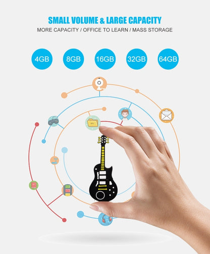 MicroDrive 4GB USB 2.0 Triangle Guitar U Disk - USB Flash Drives by MicroDrive | Online Shopping UK | buy2fix